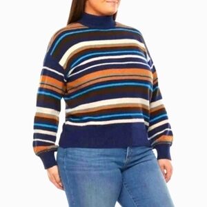 St. John's Bay striped sweater with button detail (L)